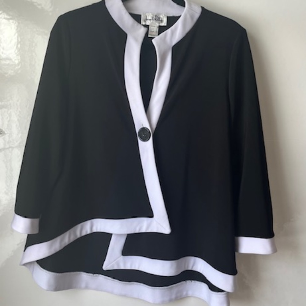 Joseph Ribkoff Navy and White Jacket size 10